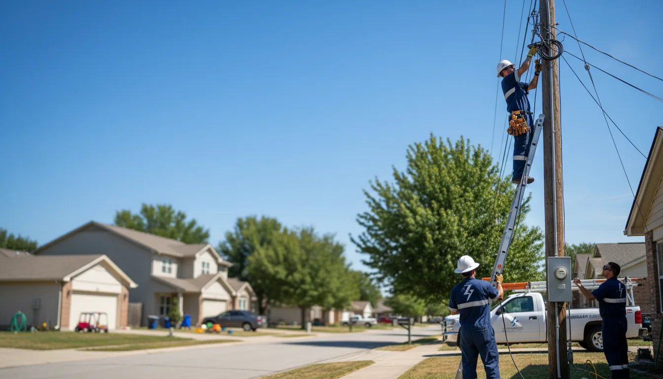 Residential electrician providing installation services in Noble, LA